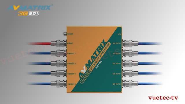 Distribution Amplifier SD1191 - SDI zu 9x SDI, reclocked