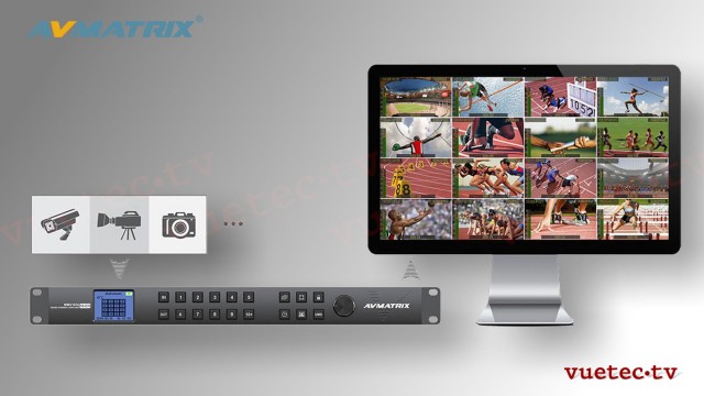 Matrix Switcher MVV1630 - 16x16 SDI Kreuzschiene + MultiViewer