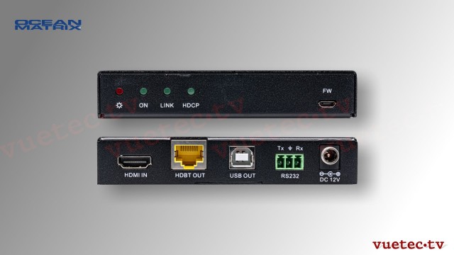 HDMI Extender Set with KVM - EDID Pass Through - RS232 - PoC - HDBaseT 4K HDMI