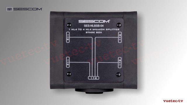 SpeakON-Splitter NL4F zu 4x NL4, sym. Speaker Level, passiv, 4fach Verteiler