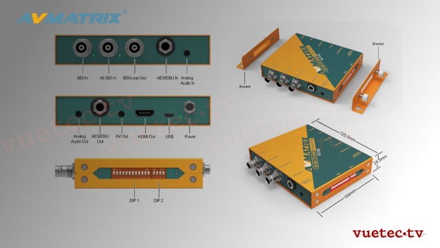 Mini Konverter SC1120 - SDI zu HDMI + AV Scaling Conveter