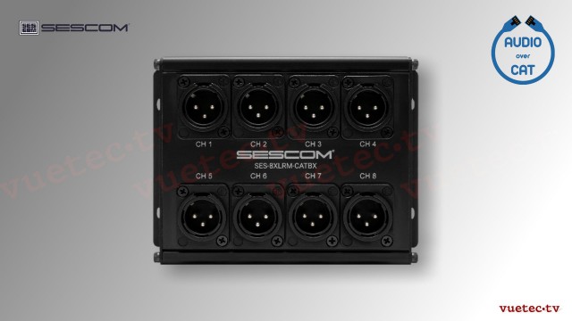 8XCATXLR - 8 Kanal Audio Extender symmetrisch über CAT5/6/7 Stagebox