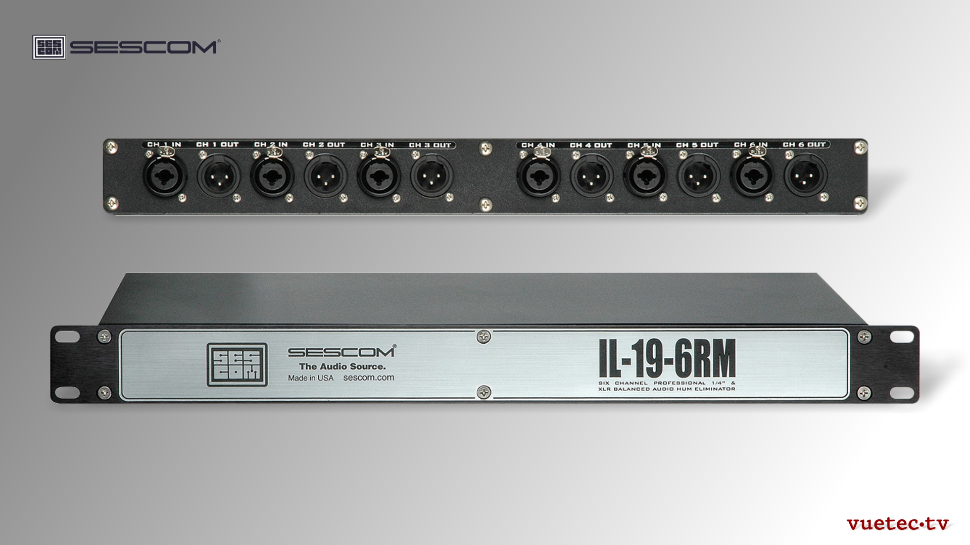 Audio Hum Eliminator, 6-Kanal, XLR, 19