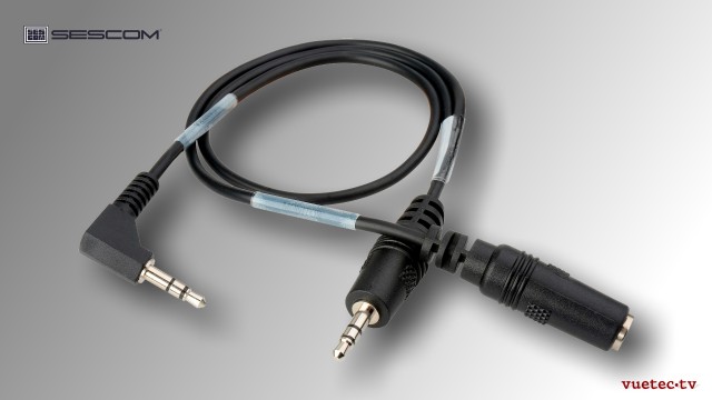 Adapter DSLRMICMON - TRS 3,5 mm zu TRS 3,5 mm Mic Input und Headphone