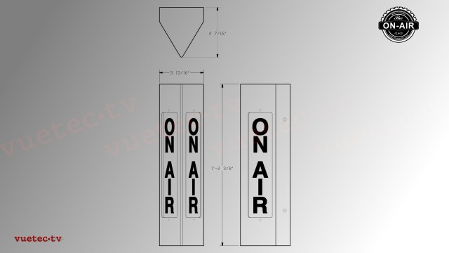 ON-AIR Signalleuchte - Dual Style, Wandmontage, LED 12 V