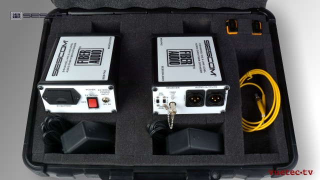 Audio over Fiber, SES-FA2 2 Kanal analog Audio, symmetrisch, im Koffer