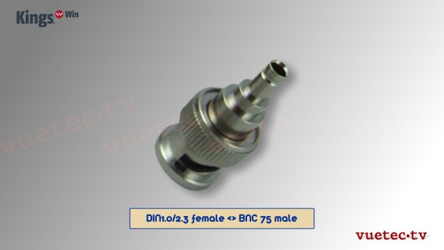 DIN1.0/2.3 zu BNC 75 Adapter - DIN female BNC male
